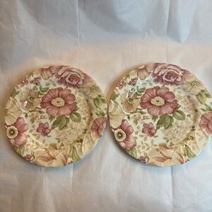 Nikki tableware Japan Floral salad/ dessert  Plates